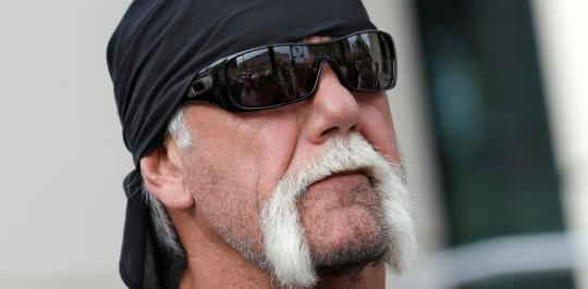 Hulk Hogan with Handle Bar Mustache